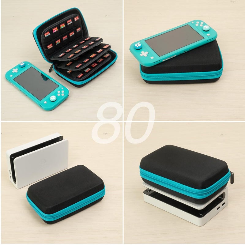 ButterFox 80 Switch Game Case for Nintendo Switch, Switch Game Card Storage Holder or SD Memory Card Case (80 Turquoise/Black) - Image 5